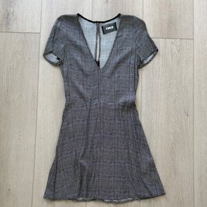 Reformation Black and White Checkered Mini Dress